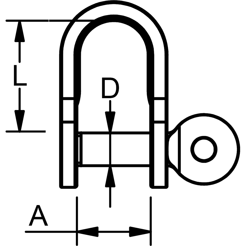 Strip Dee Shackles - Stainless Steel-1